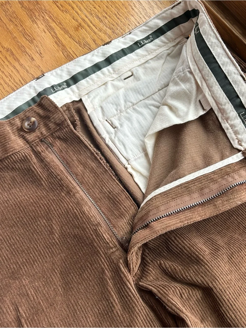 Classic L.L. Bean Men's Brown Corduroy Pants Sz 36x30 Causal Outdoor Y2K